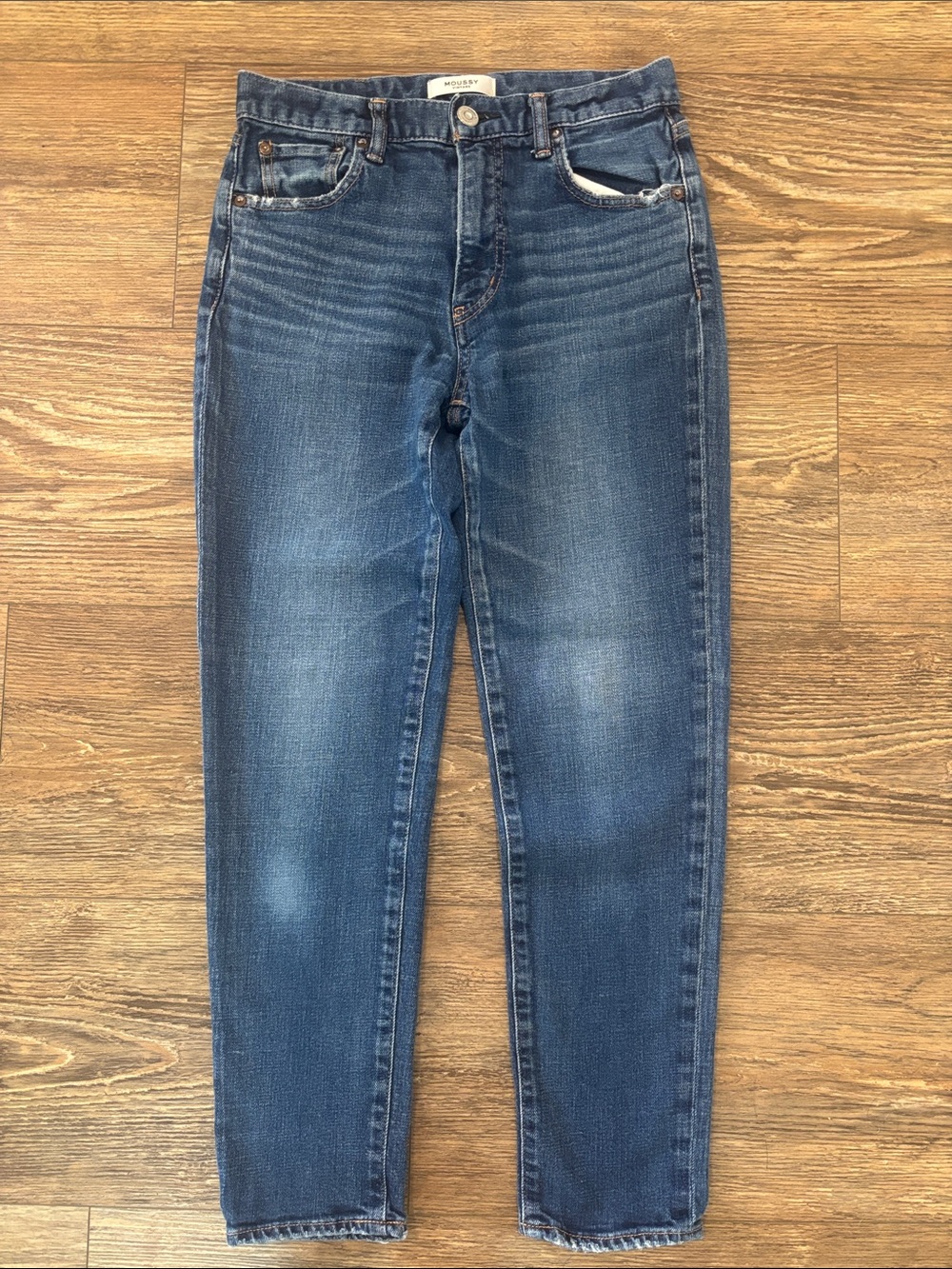 Moussy Vintage Japanese Selvedge Skinny Jeans Blue Women's Size 26 est